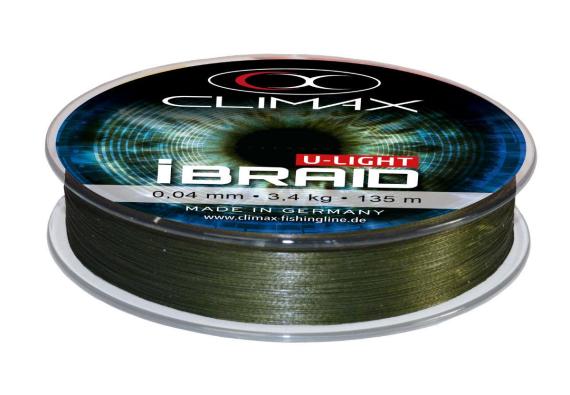 Fir climax ibraid u-light mossgreen 135m 0.10mm 7.5kg 9413-10135-010