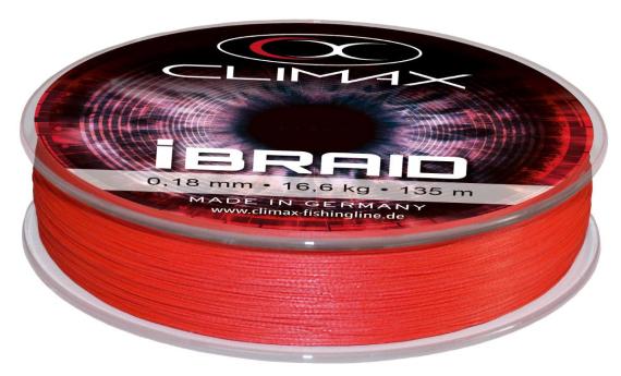 Fir climax ibraid x8 fluo red 135m 0.30mm 29.5kg 9401-10135-030