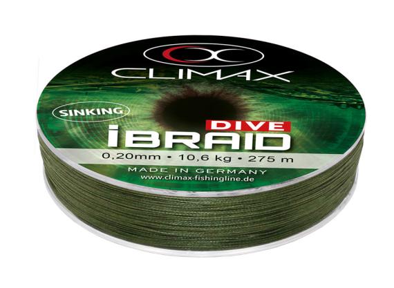 Fir climax ibraid dive sinking olive green 135m 0.15mm 7.5kg 9431-10135-015