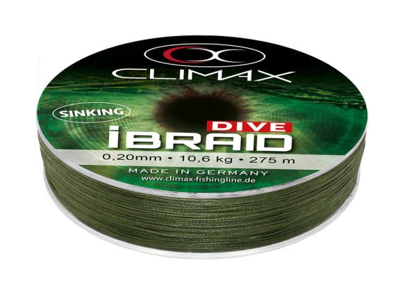 Fir climax ibraid dive sinking olive green 275m 0.22mm 11.8kg 9431-10275-022