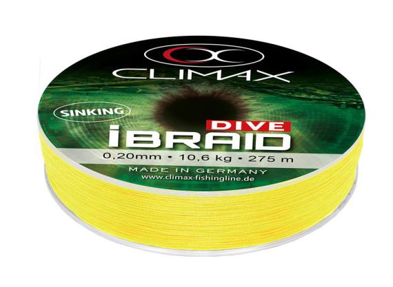 Fir climax ibraid dive sinking fluo yellow 275m 0.12mm 5.0kg 9432-10275-012