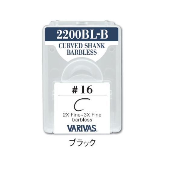 Carlige fly 2200bl black 2x-3x fine nr 12 f/barb vcblb220012