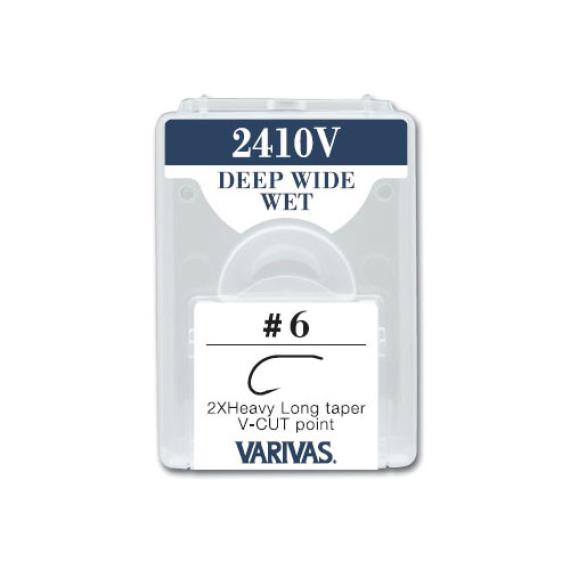 Carlige fly 2410v 2x fine deep wide wet nr 4 micro barb vcv241004