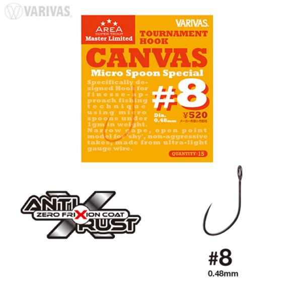 Carlig Varivas Super Trout Area Tournament Canvas, Micro Spoon Special Nr.8, 15buc/plic VC13STA08