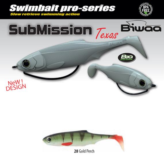 Shad Biwaa Submission, Culoare Gold Perch, 13cm, 3buc/plic B001760