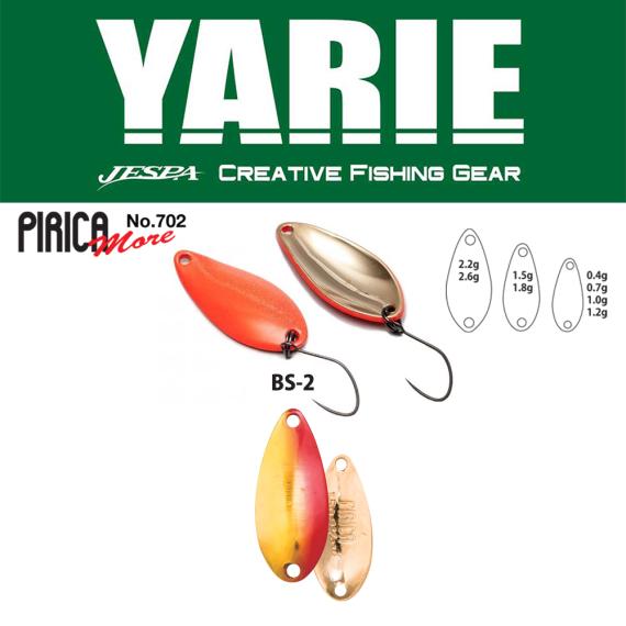 Lingurita Oscilanta Yarie 702 Pirica More, Culoare BS-2 Red/Gold, 1.5g Y70215BS2