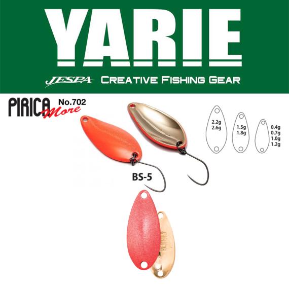 Lingurita Oscilanta Yarie 702 Pirica More, Culoare BS-5 Matte Red, 1.5g Y70215BS5