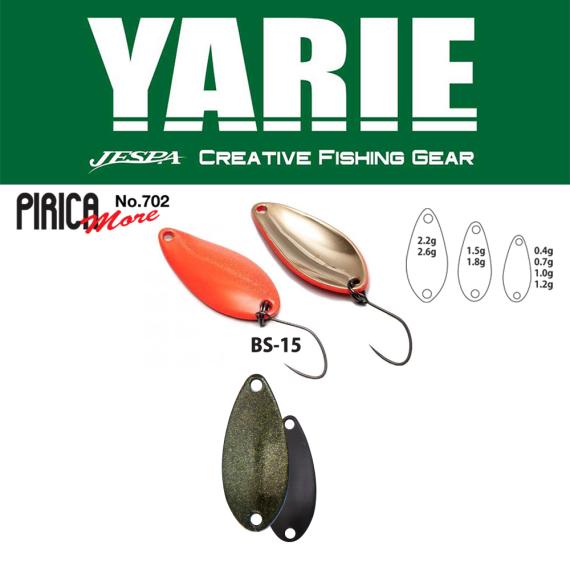 Lingurita Oscilanta Yarie 702 Pirica More, Culoare BS-15 Gradation G Black, 1.5g Y70215BS15