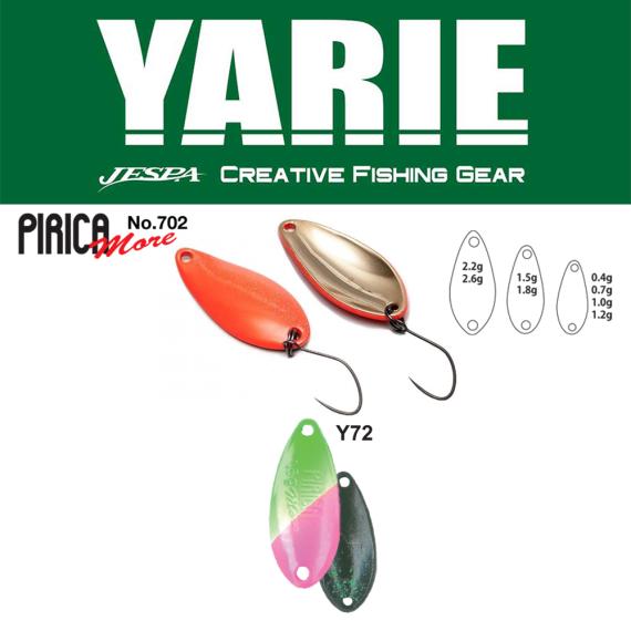 Lingurita Oscilanta Yarie 702 Pirica More, Culoare Y72 Green/Pink, 1.5g Y70215Y72