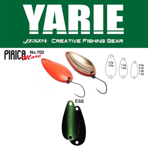Lingurita Oscilanta Yarie 702 Pirica More, Culoare E66 Fits Green, 2.2g Y70222E66