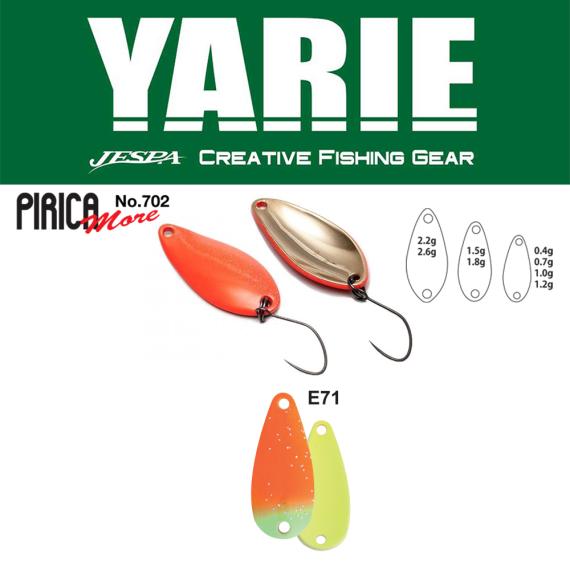 Lingurita Oscilanta Yarie 702 Pirica More, Culoare E71 AG Carrot, 2.2g Y70222E71