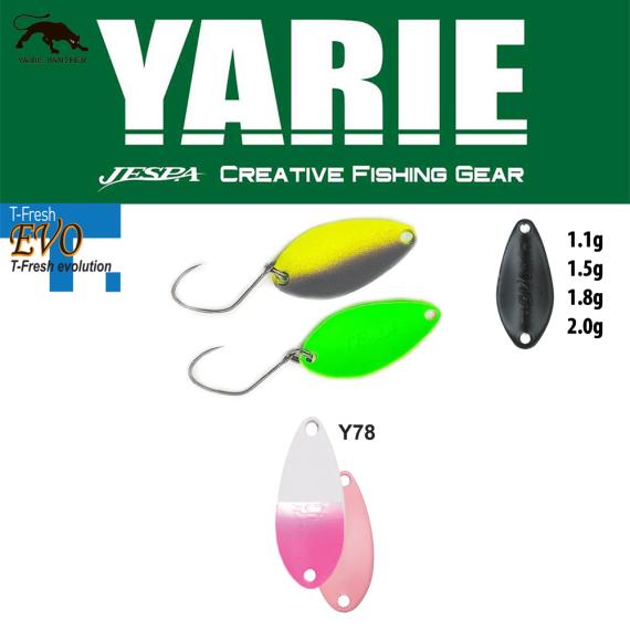 Lingurita Oscilanta Yarie 710T T-Fresh Evo Culoare Y78 Shiropino, 1.5g Y710T15Y78