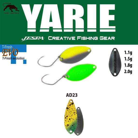 Lingurita Oscilanta Yarie 710T T-Fresh Evo Culoare AD23 Monkey Banana, 1.8g Y710T18AD23