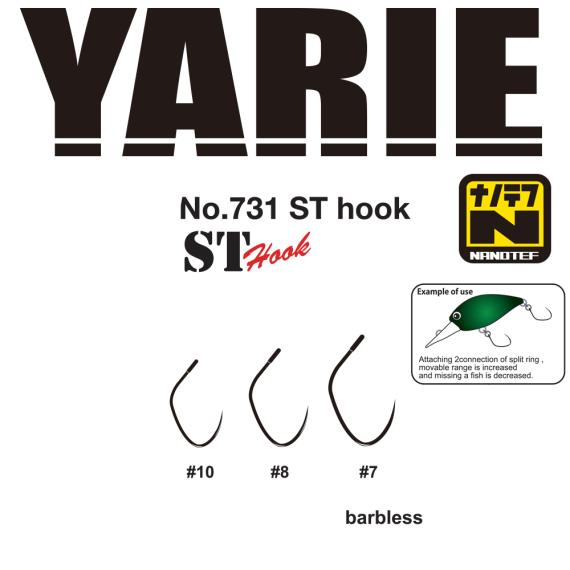 Carlige yarie 731 st nanotef 08 barbless y731st08