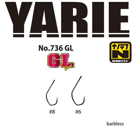 Carlige Yarie 736 GL Nanotef Barbless, 16buc/plic Y736GL06