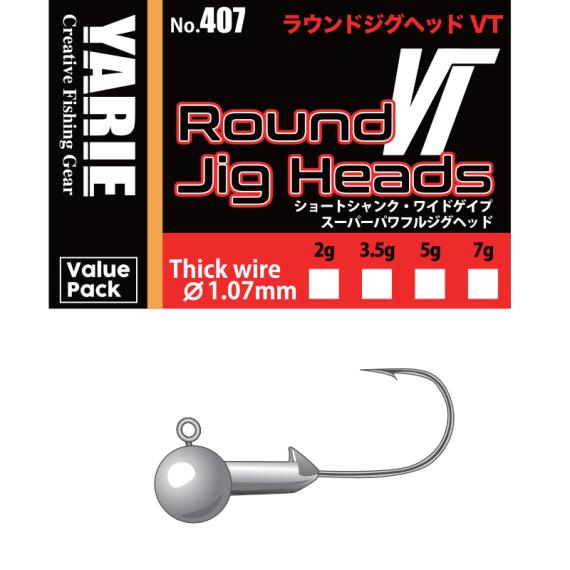 Jig yarie 407 round vt thick wire 3/0 3.5gr y407jh035