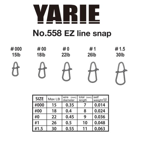 Agrafa yarie 558 ez line snap 26lb 1 y558ez26