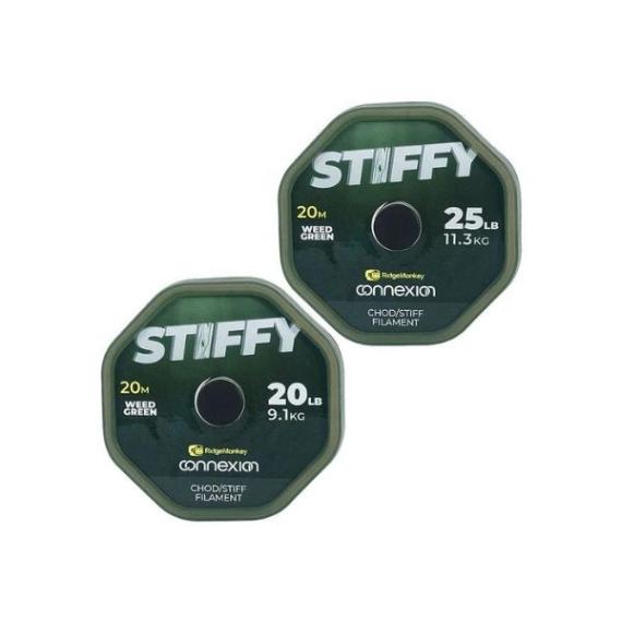 Fir Monofilament Rigid RidgeMonkey Connexion Stiffy Chod/Stiff Rig Filament, Weed Green, 20m