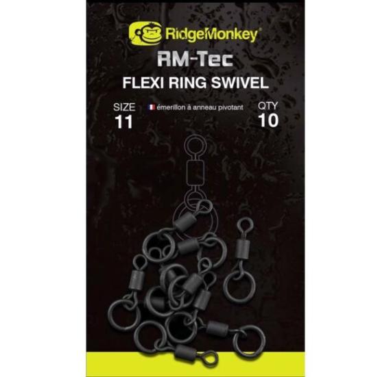 Vartej cu Anou RidgeMoneky RM-Tec Flexi Ring Swivels, 10buc/plic
