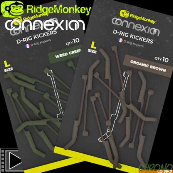 Rig Aligner RidgeMonkey Connexion D-Rig Kickers, Weed Green, 10buc/plic