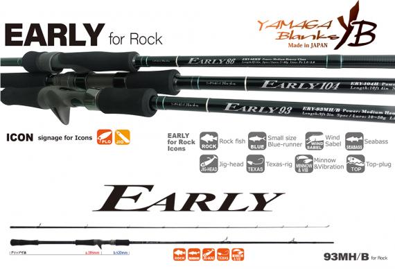 Lanseta YAMAGA BLANKS Early Rock 93MH/B 2.81m, 10-50g, 2 buc