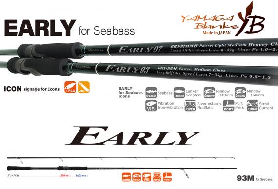 Lanseta Yamaga Blanks Early Seabass 93M, 2.81m, 7-35g, 2buc