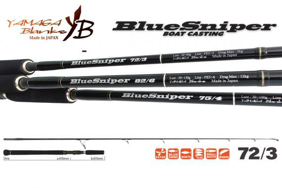 Lanseta Yamaga Blanks Blue Sniper 72/3, 2.21m, 30-60g, 2buc