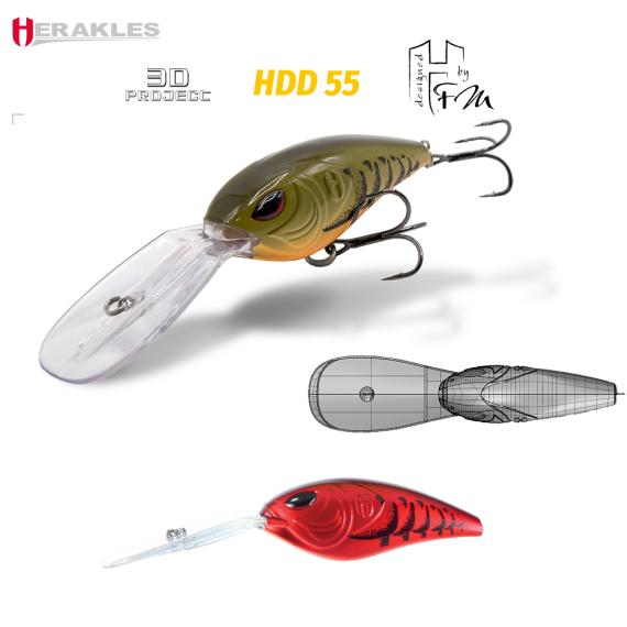 Vobler Colmic Herakles HDD-55 7.2cm 27g Red Craw ARHKLP04