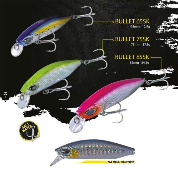 Vobler Herakles Bullet 65SK, Sarda Chrome, 6.5cm, 12.5g ARHKBU606