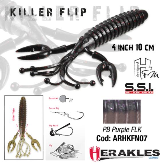 Naluca Colmic Herakles Killer Flip 10cm PB Purple Flk 7buc/plic ARHKFN07