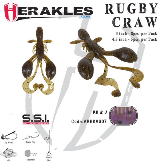Naluca Colmic Herakles Rugby Craw 7.6cm PB & J 8buc/plic ARHKAG07