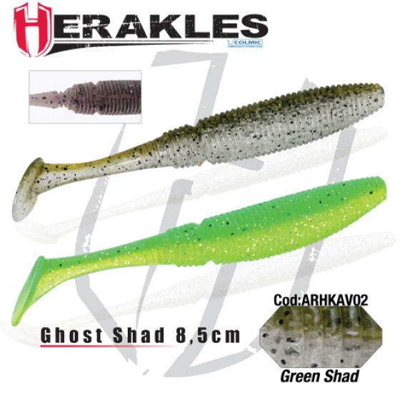 Shad Colmic Herakles Ghost, Culoare Green Shad, 8.5cm, 8buc/plic ARHKAV02