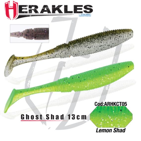 Shad Colmic Herakles Ghost, Culoare Lemon Shad, 13cm, 4buc/plic ARHKCT05