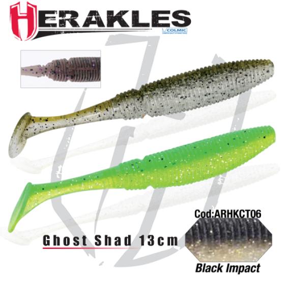 Shad Colmic Herakles Ghost, Culoare Black Impact, 13cm, 4buc/plic ARHKCT06