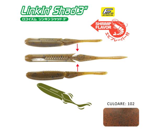 Shad Tiemco LinkIn Shad 3", Culoare 102, 7.6cm, 9buc/blister 549769053286