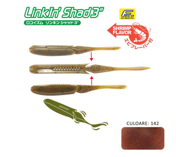 Shad Tiemco LinkIn Shad 3", Culoare 142, 7.6cm, 9buc/blister 549769053309