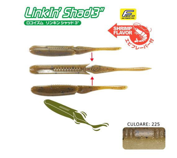 Shad Tiemco LinkIn Shad 3", Culoare 225, 7.6cm, 9buc/blister 549769053330