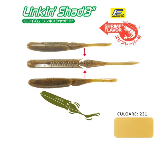Shad Tiemco LinkIn Shad 3", Culoare 231NS, 7.6cm, 9buc/blister 549769053361