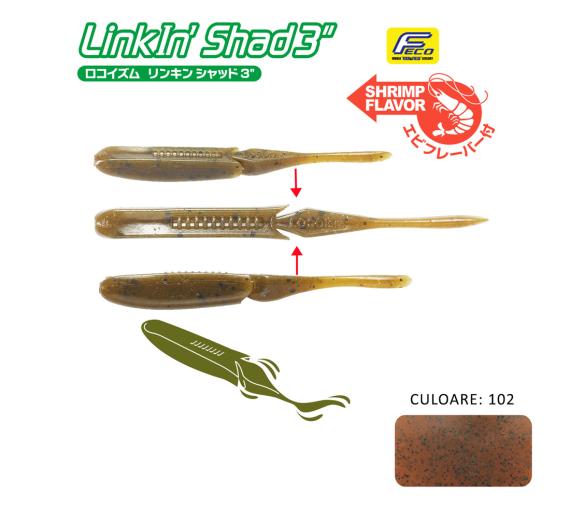 Shad Tiemco LinkIn Shad 4", Culoare 102, 10cm, 9buc/blister 549769053385