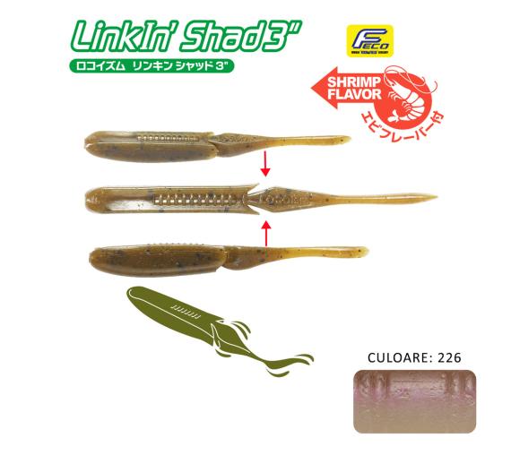 Shad Tiemco LinkIn Shad 4", Culoare 226NS, 10cm, 9buc/blister 549769053446