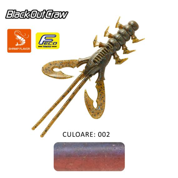 Creatura Tiemco Black Out Craw, Culoare 002, 10cm, 6buc/plic 300114140002