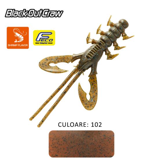 Creatura Tiemco Black Out Craw, Culoare 102, 10cm, 6buc/plic 300114140102