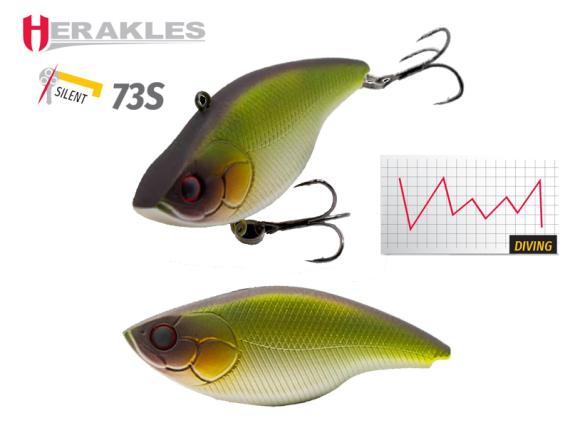 Vobler Herakles Blaze 73 Silent Sinking, Culoare Matt Green Shinner, 7.3cm, 17g ARHKBLS12