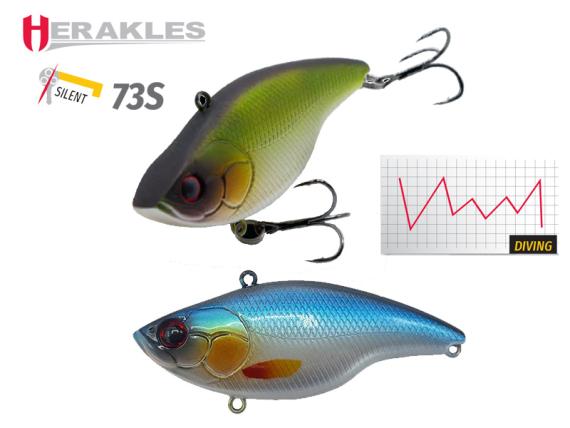 Vobler Herakles Blaze 73 Silent Sinking, Culoare Crome Blue, 7.3cm, 17g ARHKBLS15