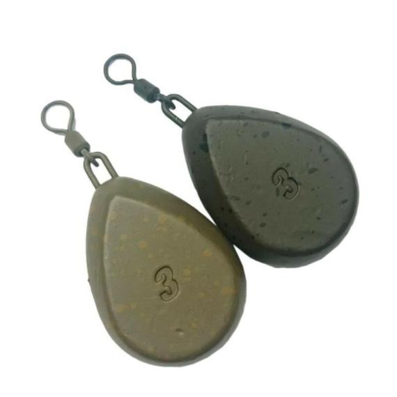 Plumb Korda Flat Pear Swivel, 2buc/plic A3.KFPSB3