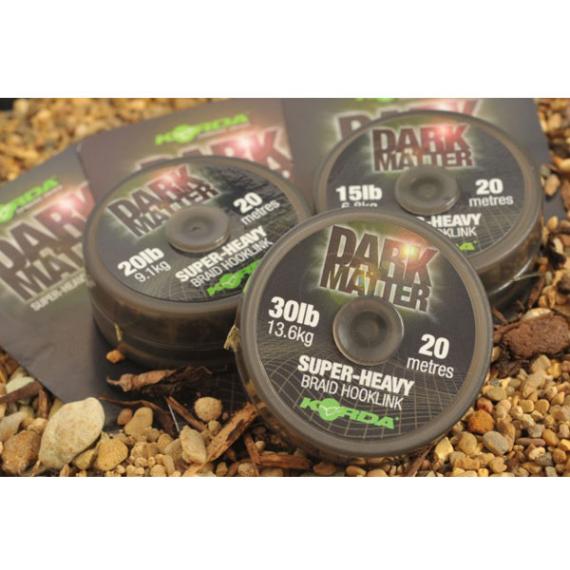 Fir Textil Korda Dark Matter Super-Heavy Braid Hooklink, 20m A.KDMB15