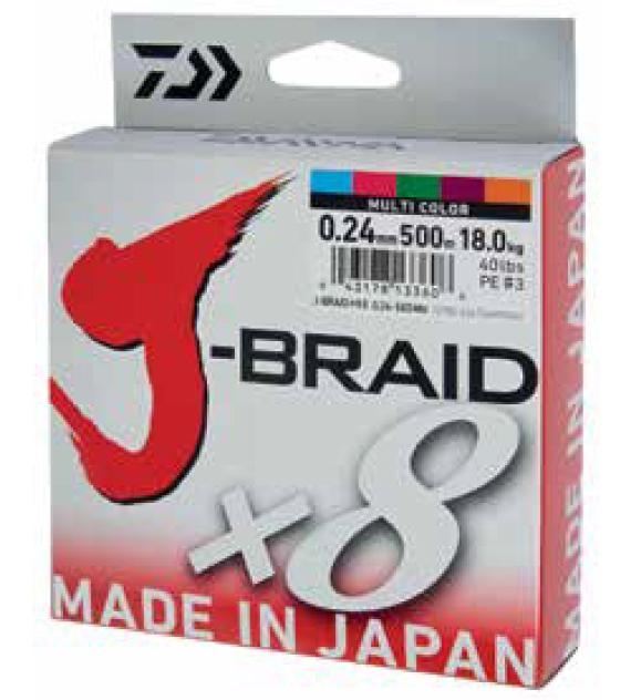 Fir Textil Daiwa J-Braid X8 Multicolor 150m D.12755.006