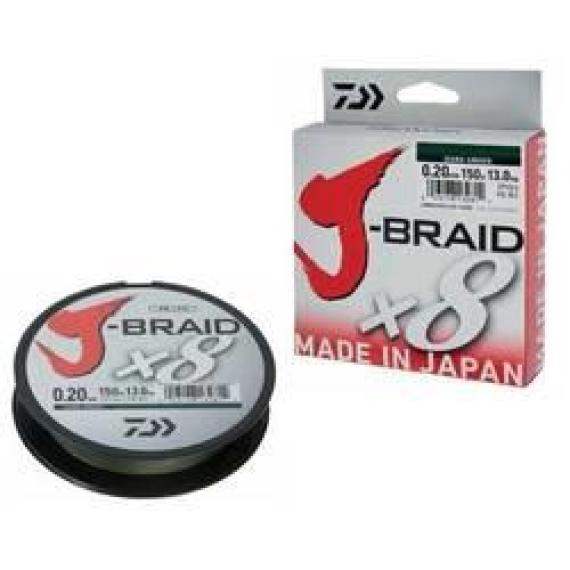 FIR DAIWA J-BRAID X8 VERDE 024MM/18KG/150M