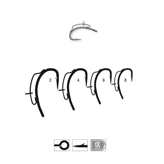 Carlig Mustad BBS Curved cu Ochet de Titan, 5buc/plic M.BBS60556NPTX.2