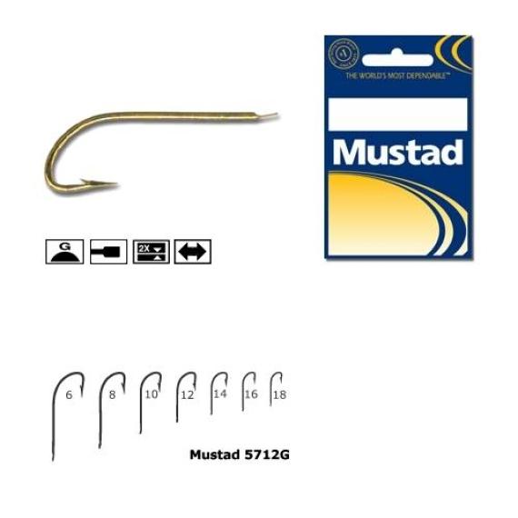 Carlig Mustad Crystal M5712G, Tija Lunga, Auriu, 10buc/plic M.5712G.8